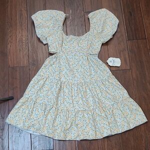 altar'd state green gingham midi dress ZARA Blue Printed Tulle Maxi Dress UK S main image 1